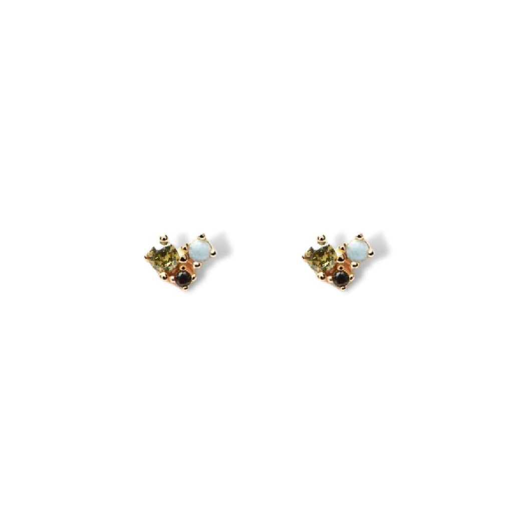 Rainbow Gold Earrings Mystic Trio Jewellery Hurtig Lane Vegan Watches