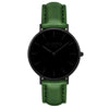 Mykonos Vegan Leather Watch All Black & Black Watch Hurtig Lane Vegan Watches