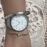 Lorelai Stainless Steel Silver/White/Silver - hurtig-lane-vegan-watches