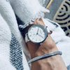 Amalfi Petite Vegan Leather Silver/White/White Watch Hurtig Lane Vegan Watches