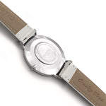 Mykonos Vegan Leather Watch Silver, White & Cloud Watch Hurtig Lane Vegan Watches